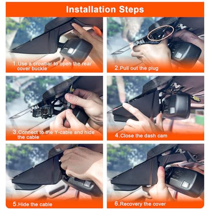 Mangoal Front 4K Rear 1080P Dash Cam for F150 2015-2020 F250-F450 2017-2019 - style: Model C Front and Rear