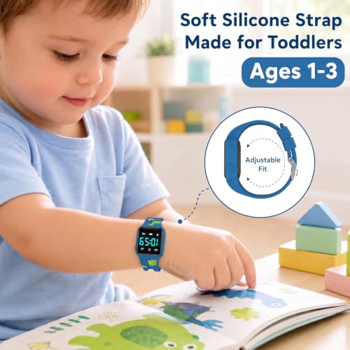 BEN NEVIS Potty Training Watch, Digital Toddler Watch with Countdown/Music/Alarm Clocks/Vibration Reminder and Waterproof, Remind Toddler to Go to The Toilet - color: 01-PurplishBlue