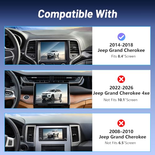 Phone Mount for Jeep Grand Cherokee (2014-2017 2018),Magnetic Phone Holder,Magsafe Car Mount Charger,Dashboard Phone Holder with Car Adapter,15W Wireless Charging for iPhone & Android,Car Accessories - size: Jeep Grand Cherokee | 2014-2018