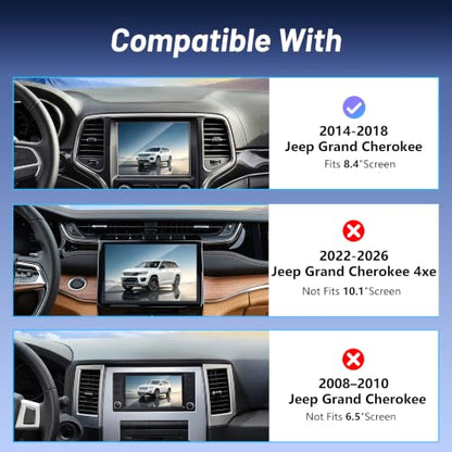 Phone Mount for Jeep Grand Cherokee (2014-2017 2018),Magnetic Phone Holder,Magsafe Car Mount Charger,Dashboard Phone Holder with Car Adapter,15W Wireless Charging for iPhone & Android,Car Accessories - size: Jeep Grand Cherokee | 2014-2018