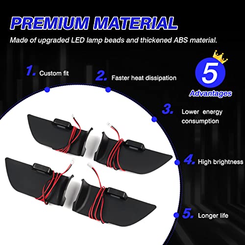 Powerty Compatible with LED Light 2020-2025 2026 Toyota Highlander Accessories Inner Door Handle Bowl Mood Lighting Decorative Interior Lamp 4PCS Blue - size: 20-26 Highlander