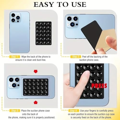 14-Pack Multicolor Silicone Suction Pads, Double-Sided Phone Holders - color: 14-Pack Silicone Suction