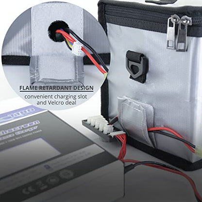 Tenergy Fire Retardant Lipo Zipper Bag for Charging and Storing Lipo Battery Packs, 8.5 x 6.5 x 5.7inch - size: 1x Large 8.5x6.5x5.7in