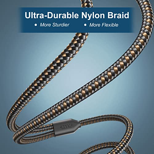 EMK 3.5mm to 2RCA Cable 24K Gold-Plated Nylon Braided RCA to Auxiliary Stereo Audio Headphone Male to Male 1/8 to RCA Cord for Tablet,Subwoofer,Home Theater,DVD Speaker,MP3/MP4,Player 3.3ft/1m - size: 3.3ft/1m, style: 3.5MM to 2RCA
