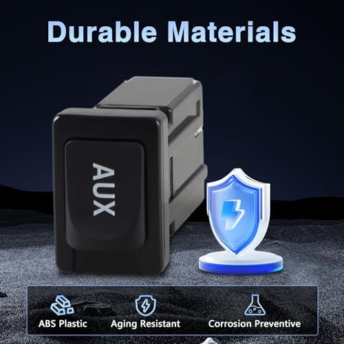 Aux Port Input Auxiliary Jack Audio Stereo Adapter Compatible with Toyota Camry 2007-2008 4Runner RAV4 FJ Cruiser Prius Yaris Lexus LS460 ES350 2007-2010 Replace# 86190-06010 86190-53010