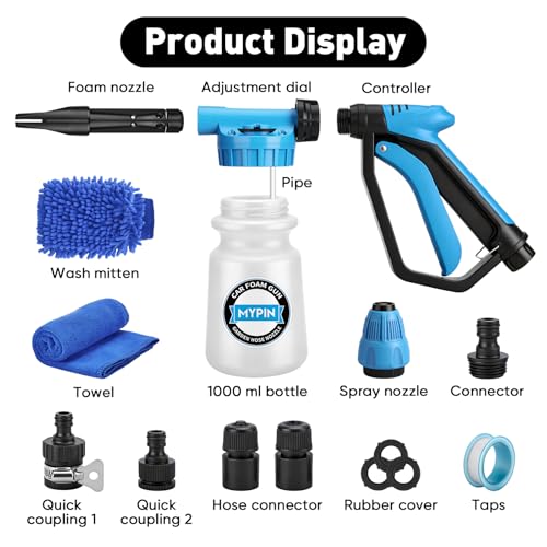 MYPIN Upgraded Car Wash Foam Gun, Foam Cannon, NEW Handle for Car Cleaning - style: Upgraded Handle Car Wash Foam Gun