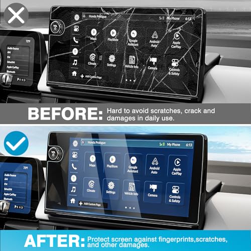 Karltys [Upgrade 2 Pack Screen Protector for 2024 2025 2026 Honda Prologue 11.3-Inch Accessories for Models EX/Touring/Elite Touch screenTempered Glass Navigation Protective Film - size: 11.3"Honda Prologue 2024-2026