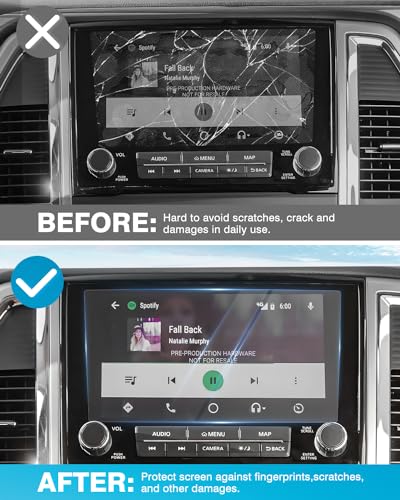 Karltys 2PC Screen Protector for Nissan Titan/Titan XD 2021-2024 9-Inch [No Glare & Fingerprint] Tempered Glass Nissan Titan/Titan XD Touchscreen Accessories - size: 9"Nissan Titan/Titan XD 2021-2024
