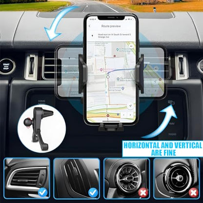 Osilly Car Phone Holder, 3 in 1 Auto Dashboard Windshield Air Vent Cell Phone Mount, Suction Cup & Clip, Hands-Free Car Interior Accessories, Universal for iPhone Android All Smartphone