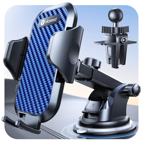VICSEED Stable Car Phone Holder [Upgraded Strongest Suction, Won't Break] - color: Dark Blue