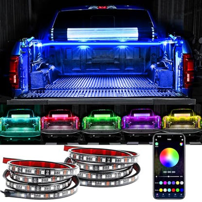 2PCS 60 Inch RGB Truck Bed Light Strip Kit with App Control