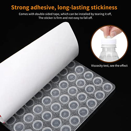 CHUNZEXI 400 PCS Clear Cabinet Door Bumpers - 3/8 Inch Diameter Silicone Door Stoppers for Cabinets and Drawers (Pack of 3) - size: 400 PCS ⅜" (Pack of 3)