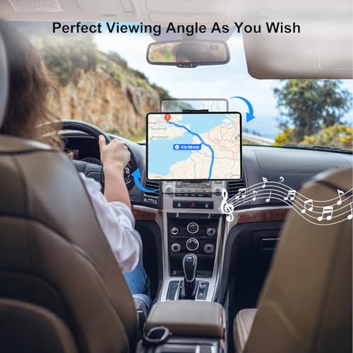 PLDHPRO CD Slot Tablet Car Mount for 5.5-14.6'' Devices, Universal iPad Holder for Car, Adjustable CD Player Phone Mount Compatible with iPhone, iPad, Galaxy Tab, Samsung Z fold, Navigation Gadget