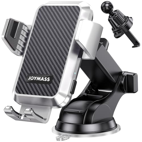 JOYMASS Wireless Car Charger, Phone Holders for Your Car, 15W Auto Clamping Phone Mount Car Accessories for iPhone 16 15 14 13 12 Mini Pro Max, Samsung Galaxy S24 Ultra S23 S22+ Note 20, etc - Silver - color: SILVER
