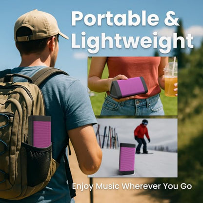 OontZ Angle 3 Gen 4 Portable Bluetooth Speaker, 12W, 24-Hour Playtime, Pink - color: Pink