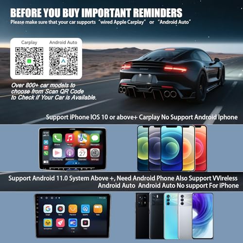 Wireless Carplay Adapter, 2025 Upgrade Converts Wired to Wireless Adapter for iPhone, Auto Connect Dongle for Apple Car Play, Bluetooth No Delay Control for Cars from 2016 and iOS 10+, Silver