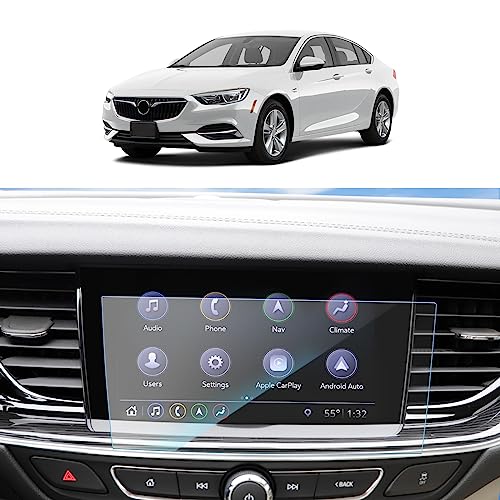 Screen Protector Foils for 2018-2020 Buick Regal Sportback IntelliLink 8In Navigation Display Tempered Glass 9H Hardness Anti Glare & Scratch HD Clear Chevrolet LCD GPS Touch Screen Protective Film - color: 2018-2020 Regal 8 Inch