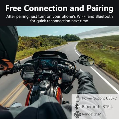 Bypass Motorcycle Wireless CarPlay Bluetooth Headset Adapter - color: Black