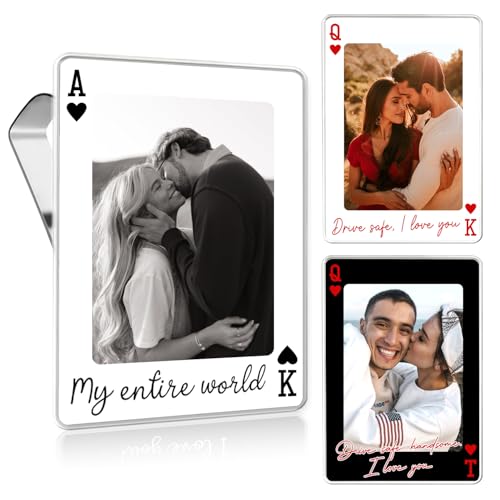 Hangwoous Personalized Car Visor Photo Clip Frame, Drive Safe Gift - color: Pink