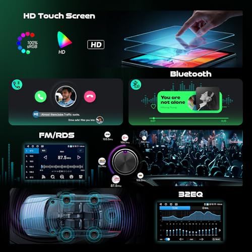 Car Stereo for Mitsubishi Lancer 2008-2017 Wireless CarPlay Android Auto - style: 4-Core 2+64G+EQ
