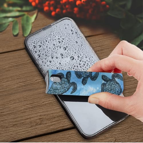 WIRESTER Screen Cleaner Spray Kit, All-in-One Spray and Wipe Cleaner, Touchscreen Mist Cleaner for Cell Phones, Tablets, iPad, Computer, Laptop, TV and Car Screens - Ocean Sea Turtles - color: Ocean Sea Turtles