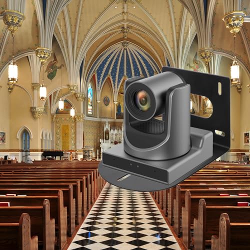 Sumnacon PTZ 카메라 브래킷 블랙 범용 PTZ 카메라 마운트 브래킷 다양한 PTZ 카메라와 호환 가능, 솔리드 메탈 벽 장착 PTZ 카메라 브래킷, 사무실, 교회용 나사 포함 - color: 블랙.