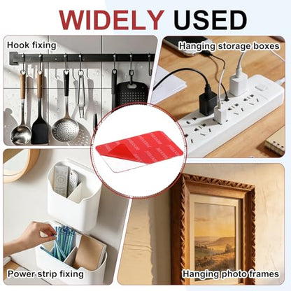 20 Pcs Double Sided Adhesive Pads, 1.18 x 1.18 Inch Dash Cam Sticky Pads Self-Adhesive Square Mounting Foam Tape Waterproof & Heat Resistant for Car Walls Picture Home Decor, Red - size: 1.18 x 1.18 Inch