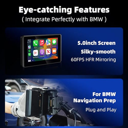 5" Wireless CarPlay Android Auto Navi, for BMW WonderWheel Screen