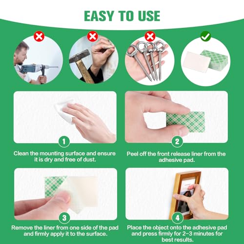 Double Sided Foam Tape Pads, 48Pcs Double Coated Pre-Cut Rectangles Mounting, 2mm Thick Heavy Duty White Polyurethane Foam with High Tack Adhesive for Crafts, Home, Outdoor Signs& Car (50x30mm) - color: 50*30mm Rectangle