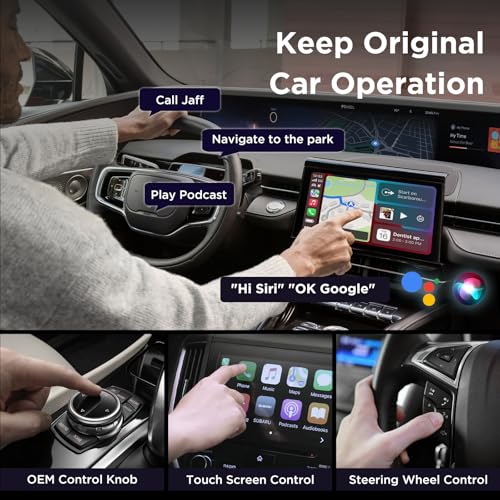 MSXTTLY 2in1 Wireless Carplay Adapter, Android Auto Wireless Adapter