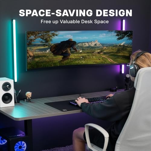 VIVO Single Ultrawide Heavy Duty Monitor Mount Wall Bracket, Height Adjustable up to 6.3 inch, Screens up to 49 inch with Max VESA 75x75mm and 100x100mm, Black, MOUNT-VW49A - color: Black, size: 17" to 49" Screens