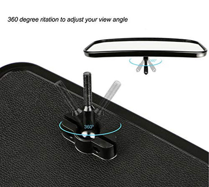 iJDMTOY Universal Fit 1 to 2 inch Round Roll Bar Clamp Mount Convex Inside Center Rearview Mirror For Polaris Yamaha Honda Can-Am Arctic Cat Kawasaki CFMOTO ATV UTV