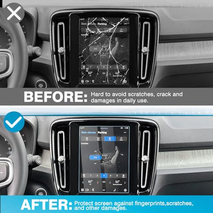 Karltys [Upgrade] 2 Pack 2017-2024 2025 Volvo 8.7-Inch Screen Protector [No Glare & Fingerprint] for Models XC40 XC60 XC90 S60 S90 V60 V90 Touchscreen Tempered Glass Protector Ultra Accessories - size: 2017-2025 Volvo 8.7-Inch
