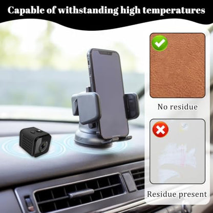 40 Pcs Double Sided Adhesive Pads 2"/50mm Round Heavy Duty Mounting Tape Clear Removable Dots for Car Phone Mounts Dashboard Dash Cam Base Home Office