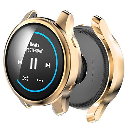Compatible with Garmin Venu Waterproof Protective Case Soft TPU Plated All Around Scratch-Proof Screen Protector Cover for Garmin Venu GPS Smartwatch (Rose gold) - color: Rose gold