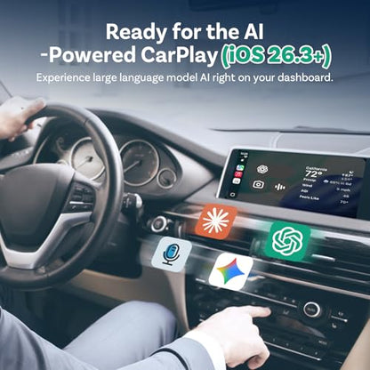 OTTOCAST Mini Core 2-in-1 Wireless CarPlay & Android Auto Adapter Mini Cube