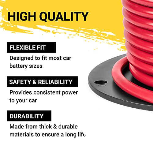 Spartan Power Battery Cable, 100% Pure Copper Wire, Automotive, Inverter, MPPT, Car Audio Speaker Amp Stereo, RV Trailer, Made in USA - size: 10 Feet Red, style: 1/0 AWG