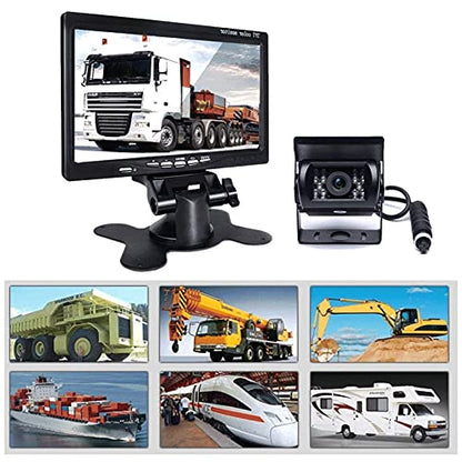 Hikity 7" Backup Camera with Monitor Kit Waterproof Reverse Camera - size: 7 inch + 1 Wired Cam