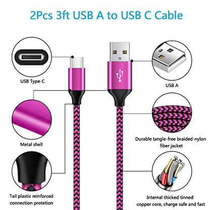 USB C Fast Charger for Moto Edge/G Power/Stylus/Razr/One 5G Ace/G100, Moto - color: pink