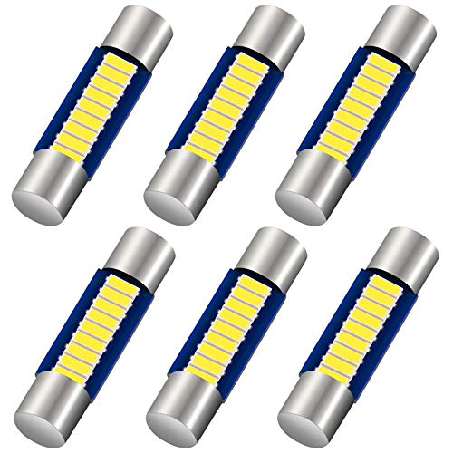 28mm 29mm Festoon LED Fuse Bulb, 9-SMD 6614F Sun Visor Vanity Mirror Light - size: 6PCS 29mm 9SMD