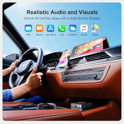 FAIMEE AI Box Wireless CarPlay & Auto Adapter - Plug & Play, Dual-Band WiFi, Bluetooth 5.0, 4K Video Support, Android 12.0 System, Compatible with Factory CarPlay & Android Auto （4GB RAM+32GB ROM）