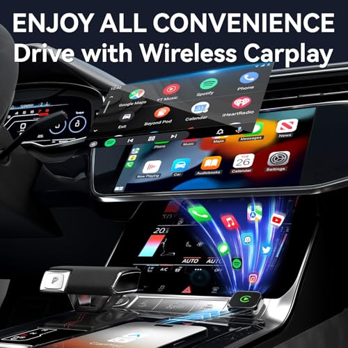 2026 Wireless CarPlay Adapter for iPhone and Android Auto Bluetooth