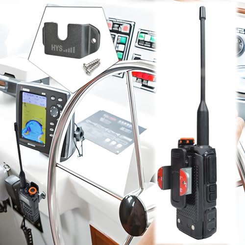 HYS Aluminium Alloy Car Mount, Speaker Mic Hanger for Truck Car CB VHF UHF - color: Gray, size: 2 Pieces