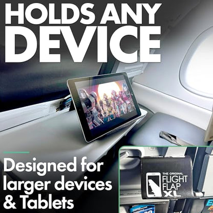Flight Flap Airplane Phone Holder, Flexible Airplane Tablet Holder Travel - color: Black, size: XL