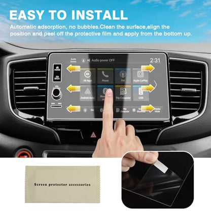Karltys [Upgrade 2 Pack Screen Protector for Honda Ridgeline 2024 2025 2026 9-Inch [No Glare & Fingerprint] Tempered Glass Honda Ridgeline Accessories - size: 9-Inch 2024 2025 Honda Ridgeline