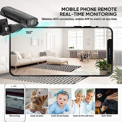 ASHATA Reverse Hitch Camera, 1080P Backup Camera with Magnetic and Adhesive Base, Motion Voice Detection, for RV Truck Trailer