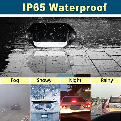 White LED License Plate Light, 12V-24V DC Waterproof Lamp Taillight, 2PCS - color: White, size: 2pcs LED license plate light