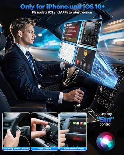Wireless Carplay Adapter Zinc Alloy, Convert Wired Car play to Wireless, 2 in 1 Plug and Play Mini CarPlay and Android Auto Adapter for iOS 10 Android 11 and Above, Cars with Built-in Carplay - color: Black-Zinc Alloy