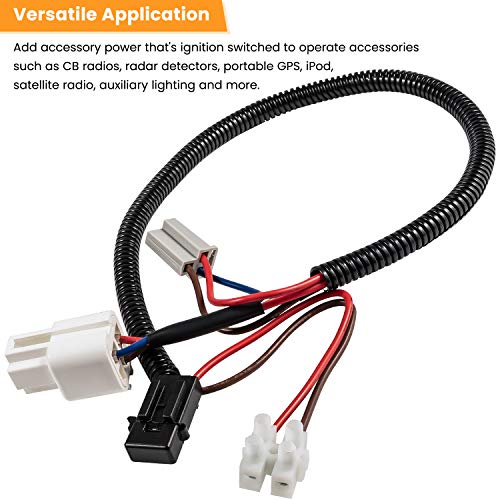 E-cowlboy 12 Volt Power Adapter for 1999-2025 Jeep Wrangler TJ TJU JK JKU JL JLU Unlimited & 2020-2025 Gladiator JT (2-Door & 4-Door)