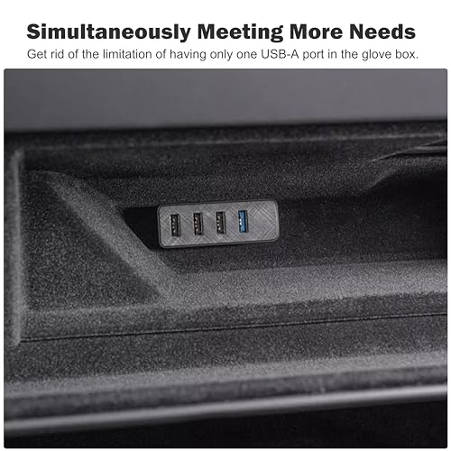Glove Box USB Hub for Tesla 2024-26 Model 3 & 2025-26 Model Y & Cybertruck - color: 24-26 Model 3 & Model Y Juniper & Cybertruck